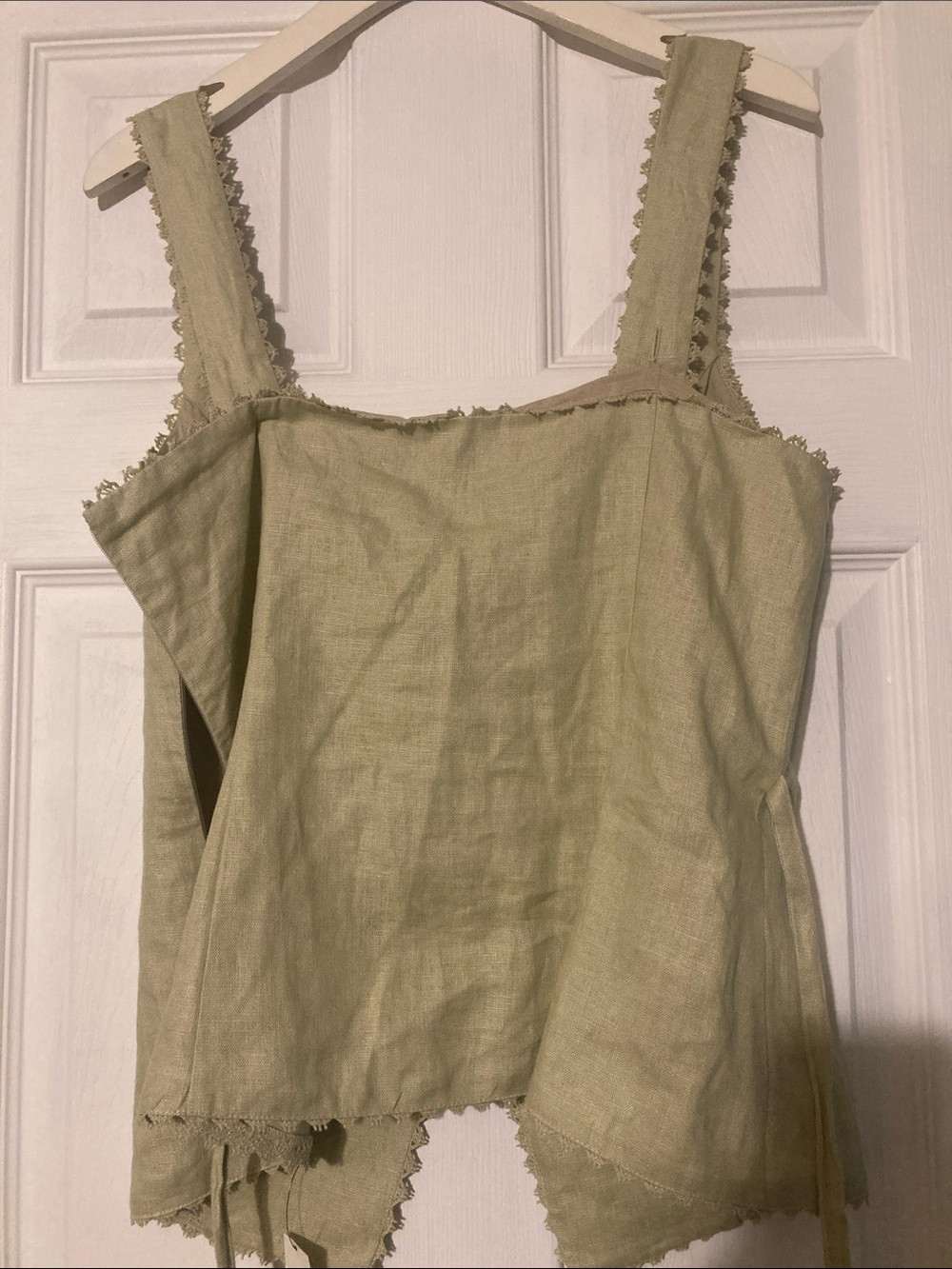 Reformation Viola linen top Size 8 Dried Herbs NWT - Picture 5 of 5